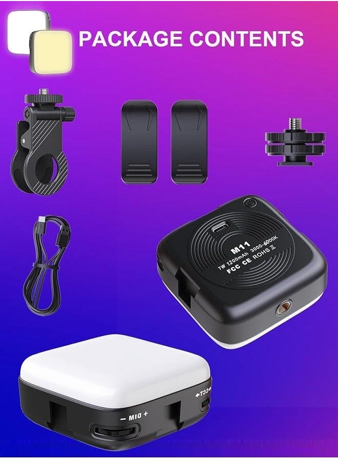 ARNOTEC - Selfie Light, Phone Light with Front & Back Clip, 3000-9900K Dimmable LED Portable Light, 2000mAh Rechargeable Video Light for Phone, Camera, Laptop, TikTok, Makeup, Live Stream, Vlog - Image 1