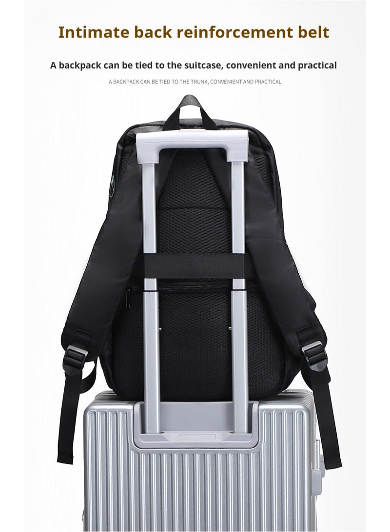 Backpack splash-proof travel bag leisure travel bag usb anti-theft computer bag  - Image 4