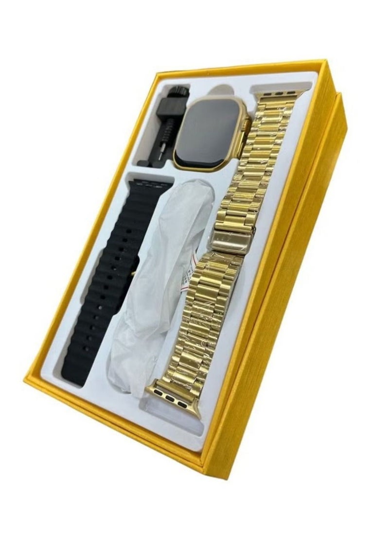 Wearfit Pro The New XBO 8 ULTRA Smart Watch Series 8 With A Full Screen Works With The Android And IOS System Supports GPS With An Additional Bracelet Size 49 mm Gold / Black Color  - Image 3