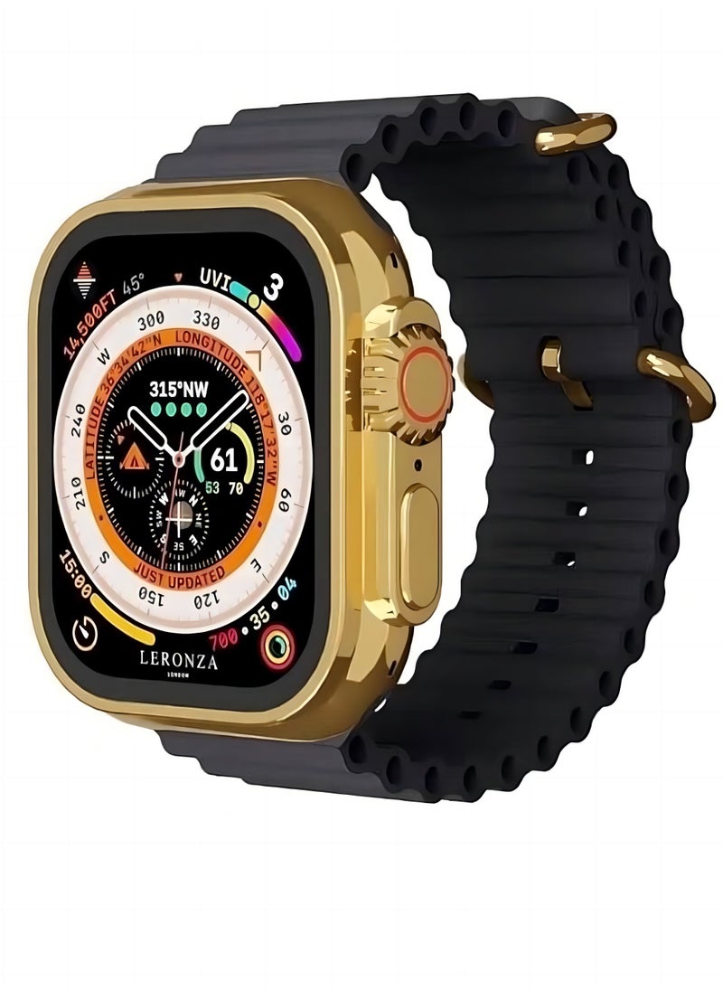 Wearfit Pro The New XBO 8 ULTRA Smart Watch Series 8 With A Full Screen Works With The Android And IOS System Supports GPS With An Additional Bracelet Size 49 mm Gold / Black Color  - Image 2