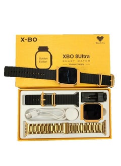 Wearfit Pro The New XBO 8 ULTRA Smart Watch Series 8 With A Full Screen Works With The Android And IOS System Supports GPS With An Additional Bracelet Size 49 mm Gold / Black Color  - Image 4