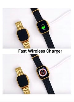 Wearfit Pro The New XBO 8 ULTRA Smart Watch Series 8 With A Full Screen Works With The Android And IOS System Supports GPS With An Additional Bracelet Size 49 mm Gold / Black Color  - Image 5