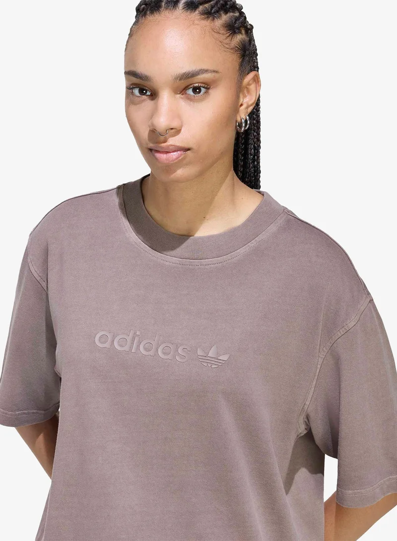 adidas Originals Essentials Linear Boyfriend  Oversized Washed T-Shirt