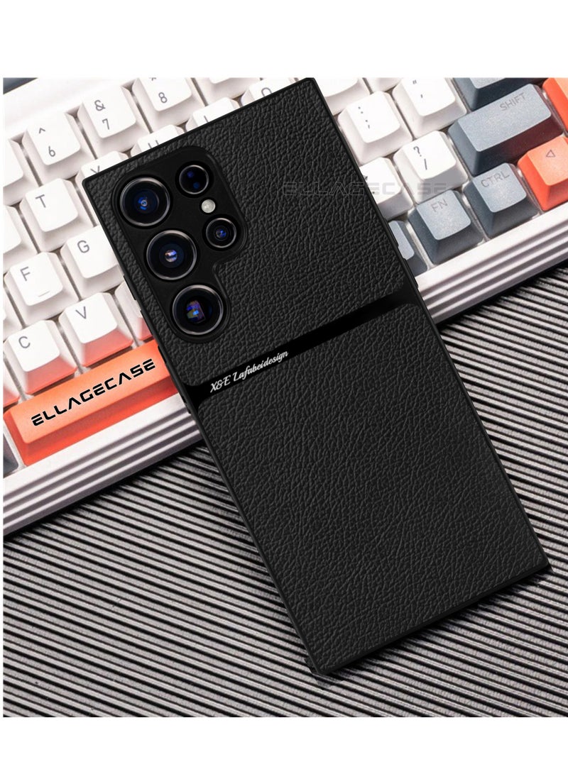 ELLAGECASE حافظة درجة الأعمال لهاتف سامسونج جالاكسي S24 ألترا، رقيقة جداً، مع لوحة مغناطيسية مدمجة، شحن لاسلكي، مقاومة للصدمات، حماية كاملة لعدسة الكاميرا - Image 4