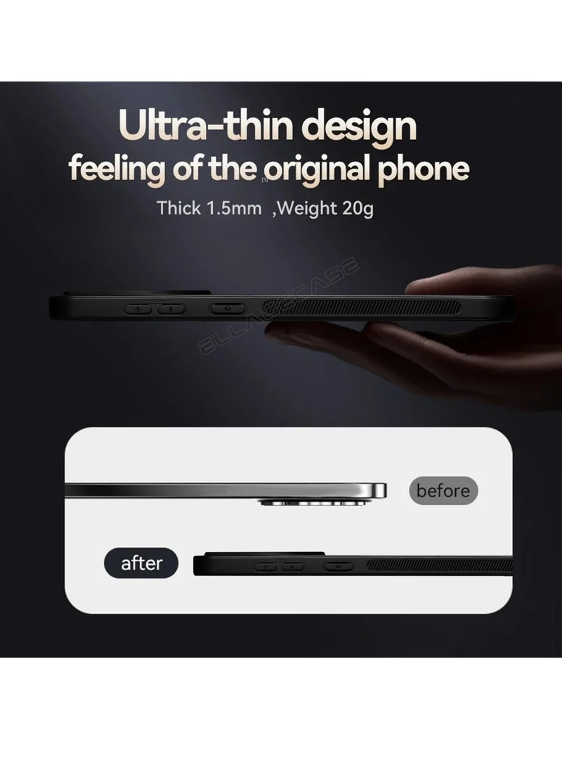 ELLAGECASE حافظة درجة الأعمال لهاتف سامسونج جالاكسي S24 ألترا، رقيقة جداً، مع لوحة مغناطيسية مدمجة، شحن لاسلكي، مقاومة للصدمات، حماية كاملة لعدسة الكاميرا - Image 5