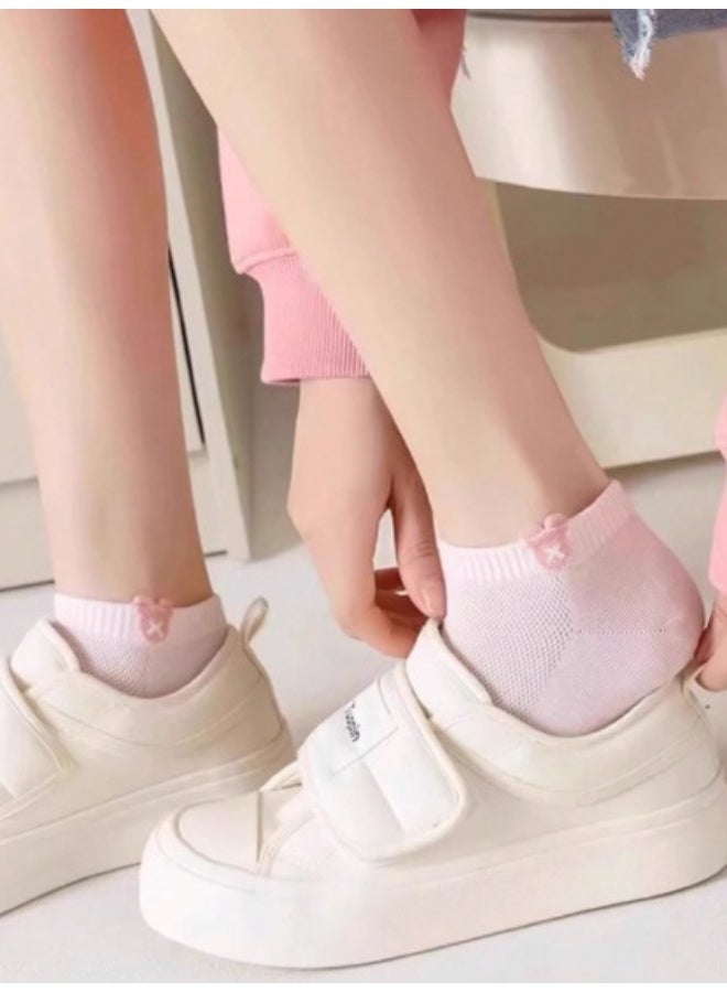 5 أزواج جوارب كاحل رقيقة للنساء – جوارب كريو قصيرة أنيقة للربيع، الصيف والخريف - Image 3