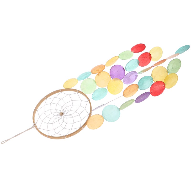 2pcs Shell Wind Chime Hanging Ornament Shell Dreamcatcher Wind Chine Decoration Photo Prop for Patio Wall - Image 5