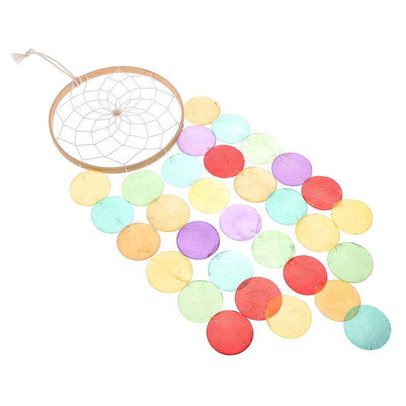 2pcs Shell Wind Chime Hanging Ornament Shell Dreamcatcher Wind Chine Decoration Photo Prop for Patio Wall - Image 4