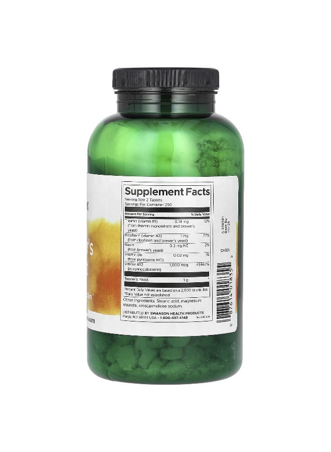 SWANSON سوانسون، خميرة البيرة، 500 ملغ، 500 قرص (250 ملغ لكل قرص) - Image 2