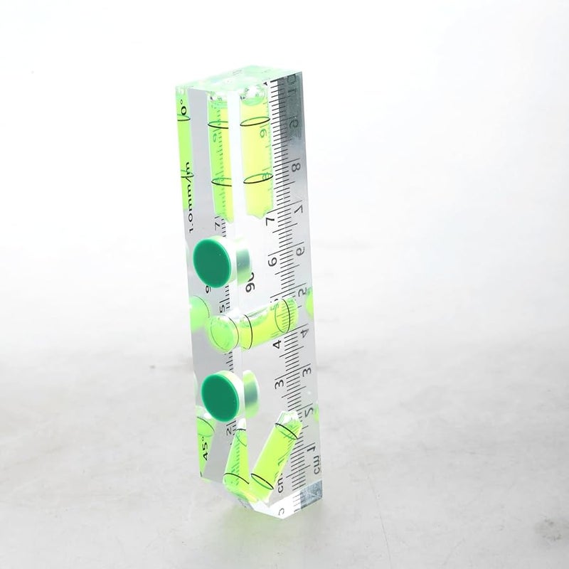 95x40x14MM Acrylic Check Bubble Level Tool with 90 and 180 Degree Strong Base - Image 4