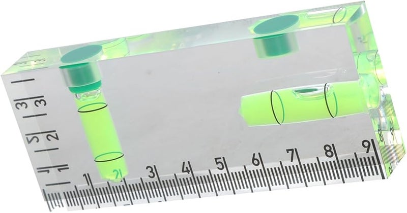 95x40x14MM Acrylic Check Bubble Level Tool with 90 and 180 Degree Strong Base - Image 1