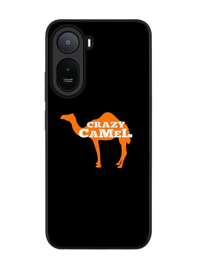 Stylizedd Rugged Case for Xiaomi Redmi A7 Pro 4G / Poco C81 / Poco C81 Pro / Poco C85x 5G- Slim Fit Hybrid Rubber Cover Crazy Camel