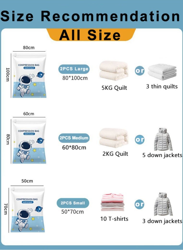 Arabest Vacuum Storage Bags, Compression Sealer Bags with Electric Suction Pump, Reusable Vacuum Compression Bags for Clothes, Quilt, Travel (Size: Small, Medium, Large) - Image 5