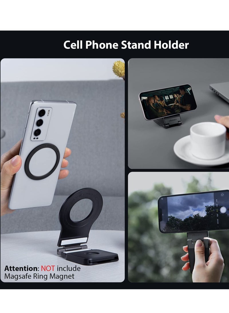 SYOSI Detachable Mag safe Car Mount for Tesla Model 3/X/Y/S Mag safe Wall Mount for iPhone 14 13 12 Pro/Pro Max Adjustable Magnetic Phone Holder for Car Wall Desk and Laptop with 2 Base Black - Image 4