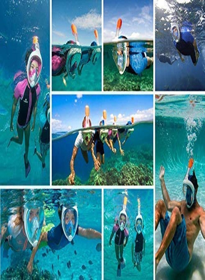 VBM Snorkel Mask with Latest Dry Top Breathing System,Fold 180 Degree Panoramic View Full Face Snorkel Mask Anti-Fog Anti-Leak with Camera Mount,Snorkeling Gear for Adults Kids Size - (L/XL) - Image 5
