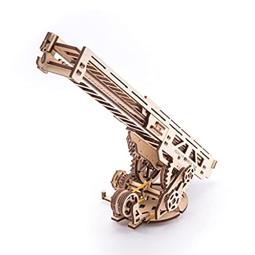 UGears Set of additions for UGM-11 Truck (Tanker, Rescue Ladder and Trailer Chassis) is a Mechanical 3D Puzzle for Adults | Assemble Truck Large 3D Puzzles DIY Kit | Decorative Wooden Truck Showpiece - Image 5