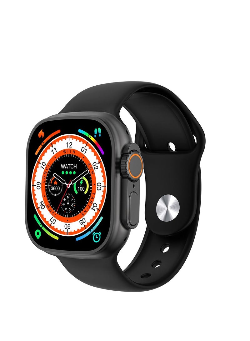 AROAQ W68 Plus Sport Fitness Smart Watch Black with Wireless Charge - Image 1