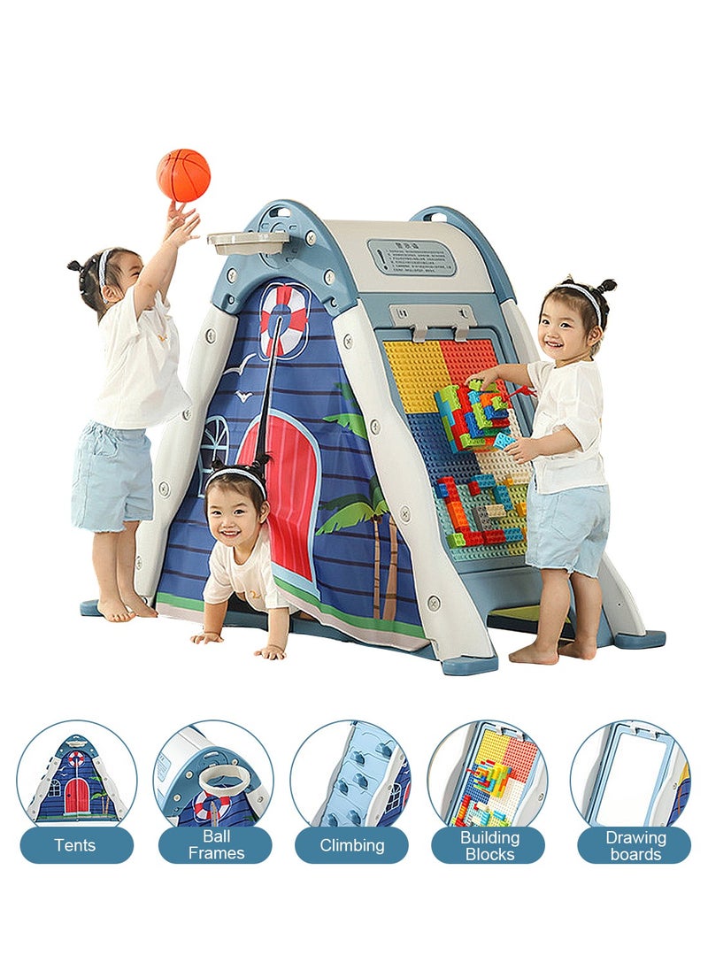 5 in 1 Children's Tent Children Indoor Princess Boy Girl Play House Baby Small House House Climbing Toys