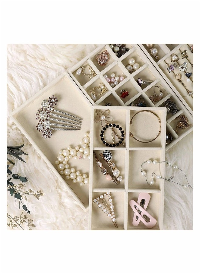 Generic - Jewelry Trays Organizer Set for Drawers, Stackable Jewellery Inserts Dividers Box Storage Organiser Compartments, Earring Necklace Bracelet Ring Organizer, 4 Style - Image 1