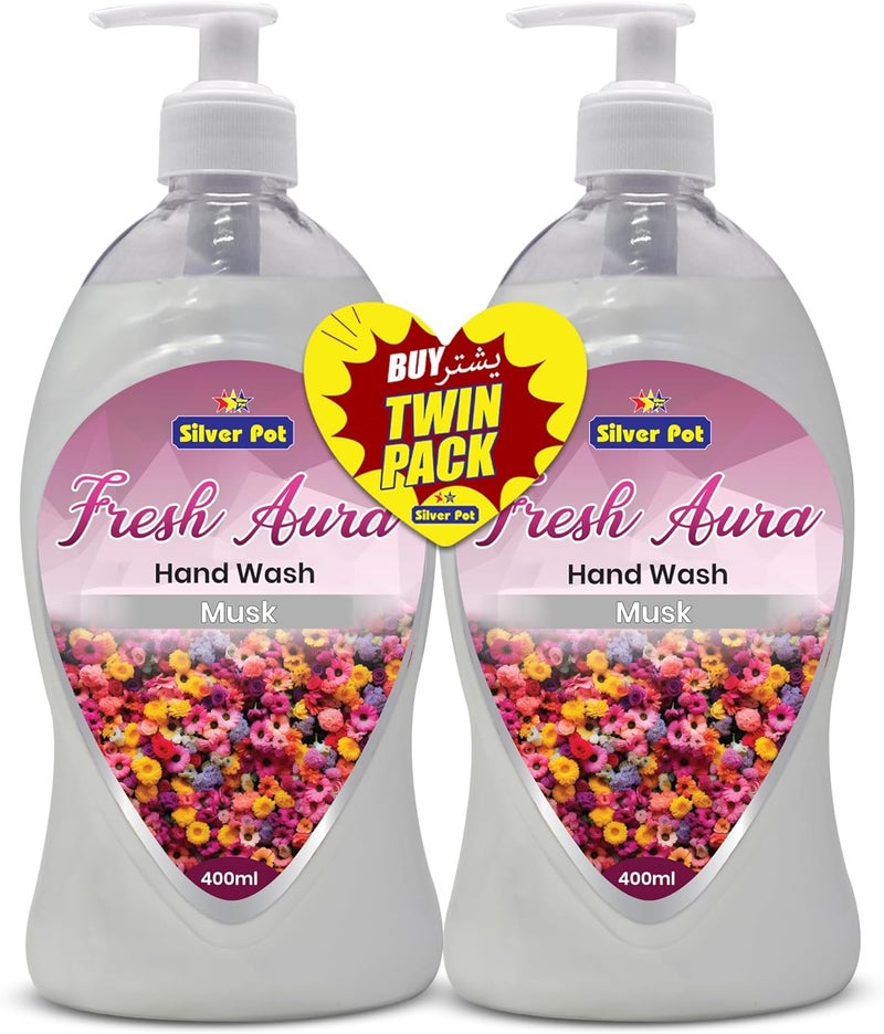 Silver Pot Musk Hand Wash Twin Pack - Image 1