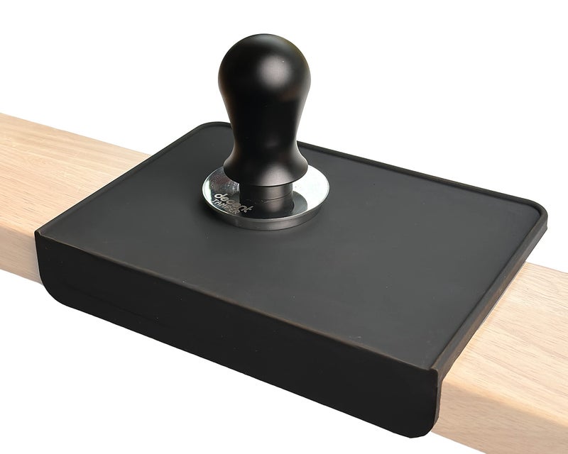 MiiCoffee Espresso Tamper Mat Black Silicone Food Grade Pad 8 X 6 Inch Coffee Tamping Mat Coffee Tamp Station Espresso Accessory Waterproof and Heat Resistant Black