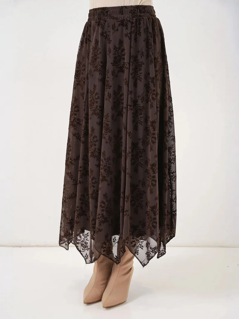 بيغ دارت BDART High Waist Floral A-Line Maxi Skirt