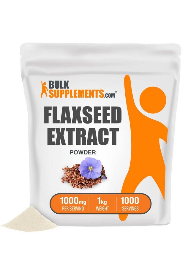 BulkSupplements مسحوق مستخلص بذور الكتان، مكمل بذور الكتان، مكمل نباتي أوميغا 3، مسحوق بذور الكتان المطحون، مكمل أوميغا 3، مستخلص بذور الكتان، 1 كيلوغرام، 22 رطلاً  - Image 2