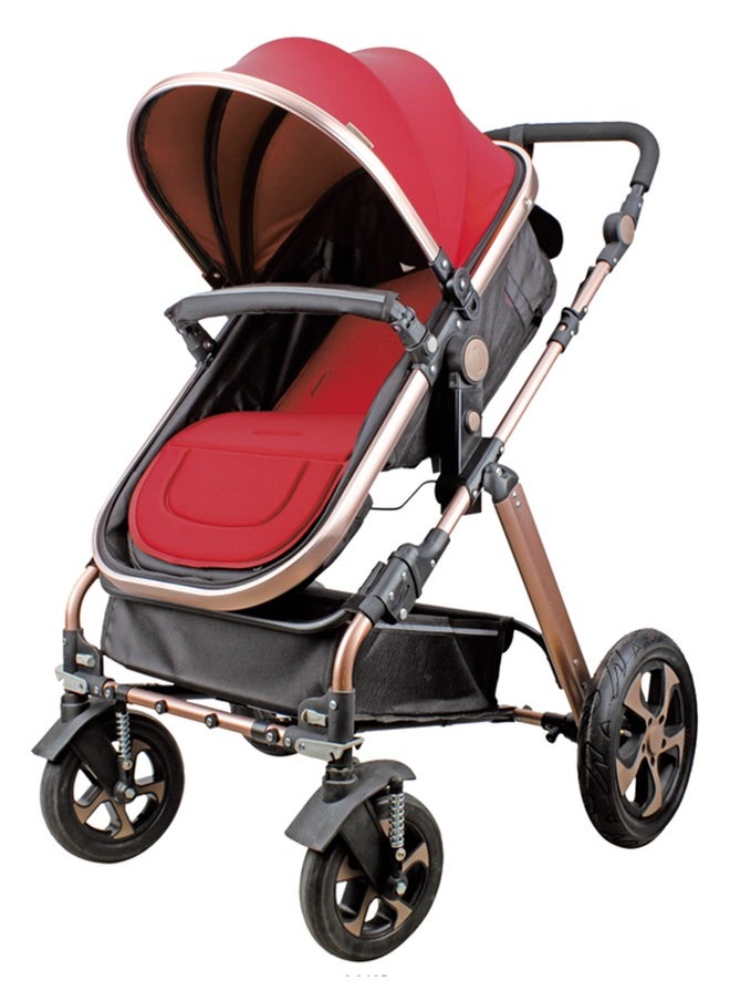 kiddoz Baby Single Stroller - Burgundy 