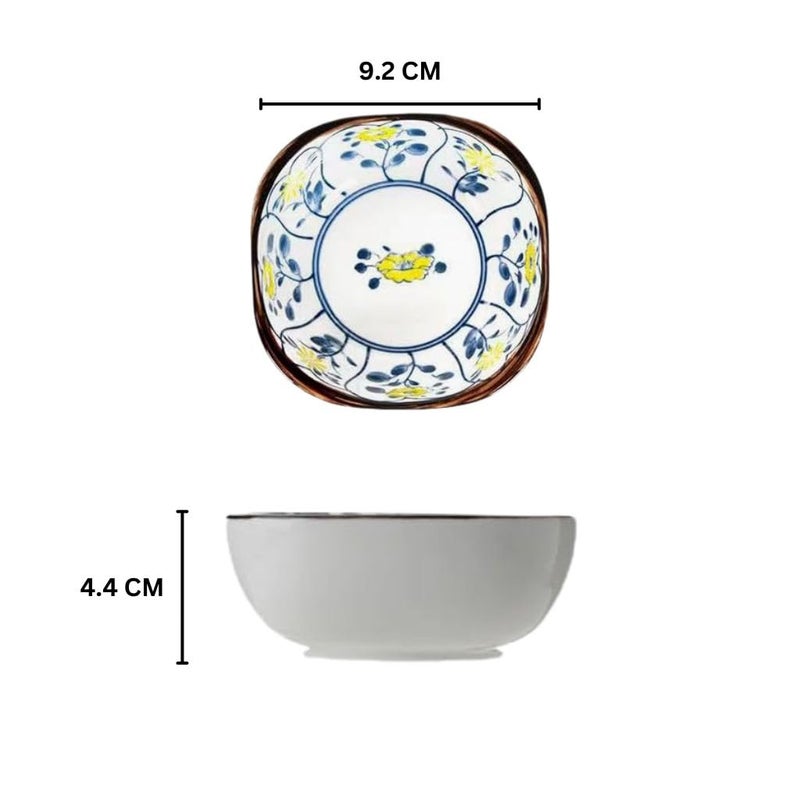 FS COOL Random Artwork Ceramic Bowls Unique Style Ceramic BowlsHandmade Ceramic Bowls for Salt Sugar Sauces VinegarServing Bowl Food Safe Bowl Set of 6 Random Pattern - Image 2