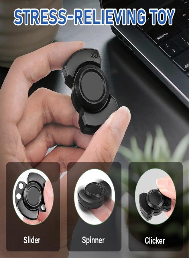 PATPAT® Fidget Toy Pocket Portable Pressure Relief Gadget Sensory Toy for Kids & Adults EDC Swivel Gadget Triple-Play Fingertip Toy for Stress Relief, Concentration, Mindfulness Training - Image 3