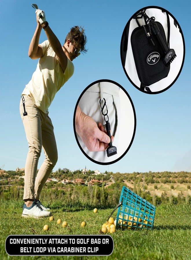 Callaway Golf Mini-Mag Magnetic Club Brush - Compact Golf Club Brush, Groove Cleaner, Golf Bag Accessory, Detachable Magnet, Durable Scrubbing Nylon Bristles - Image 4