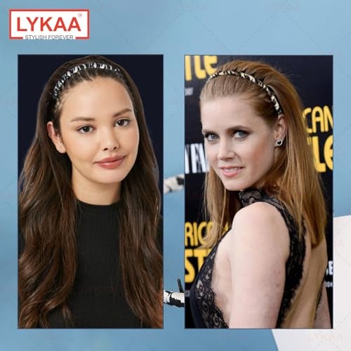 LYKAA Hairband With Leopard Print | Zig Zag Hair Band for Women & Girls | Non Slip Teeth Headband | Stretchable Hair Accessories for Daily Wear, Party, Office & Makeup | Stylish Animal Print Hairband-1Pc - Image 5