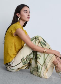 MANGO Tropical Print Straight Skirt  - Image 5