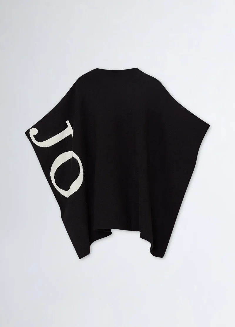 Liu Jo Knit Poncho with Logo