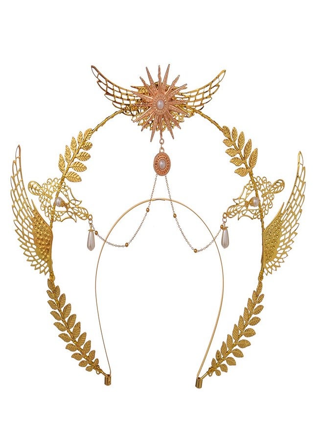 BLESSUME Halo Crown Mary Goddess Headband Women's Halloween Costume Goddess Headpiece (Style 19) - Image 1