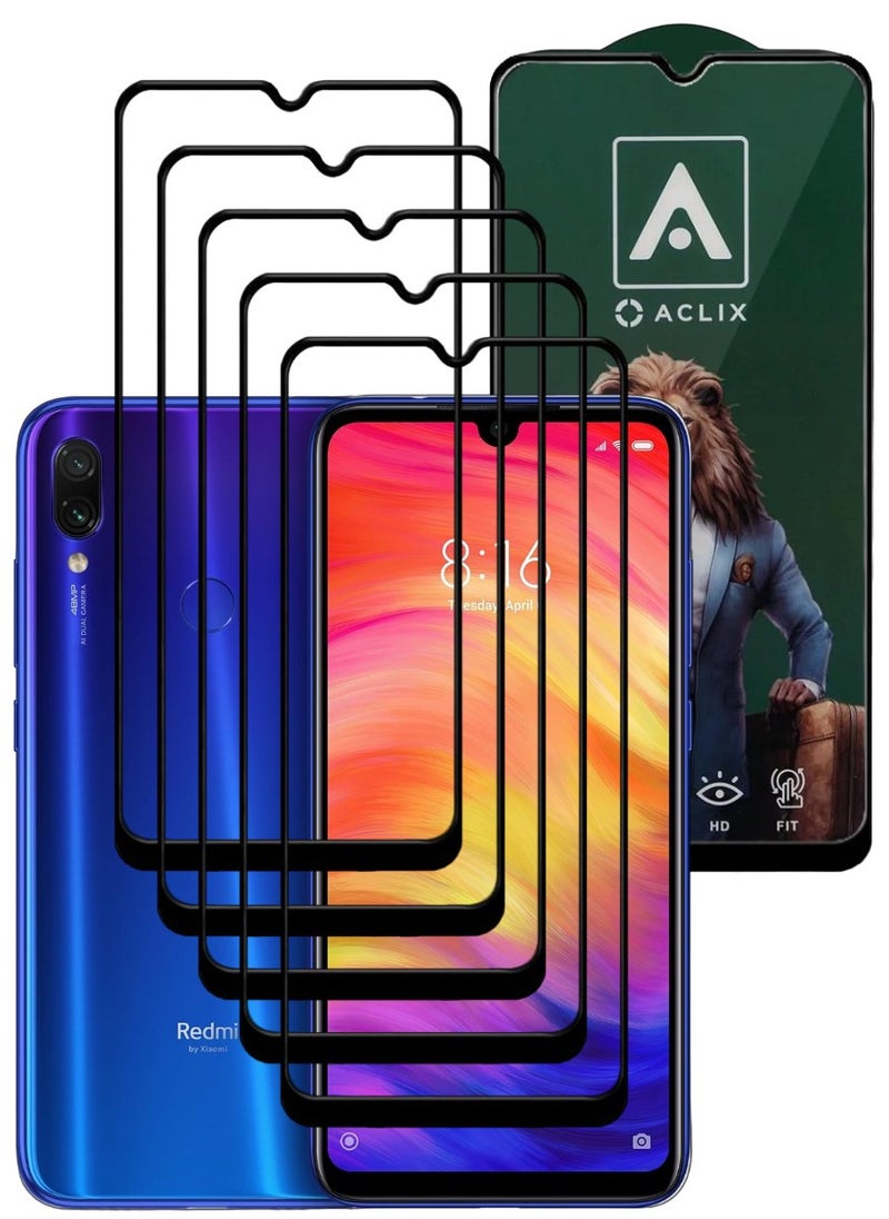 ACLIX 5 Pieces Antistatic ESD Dustproof Premium Quality High Definition Tempered Glass Screen Protector Designed For Xiaomi Redmi Note 7 - Image 1