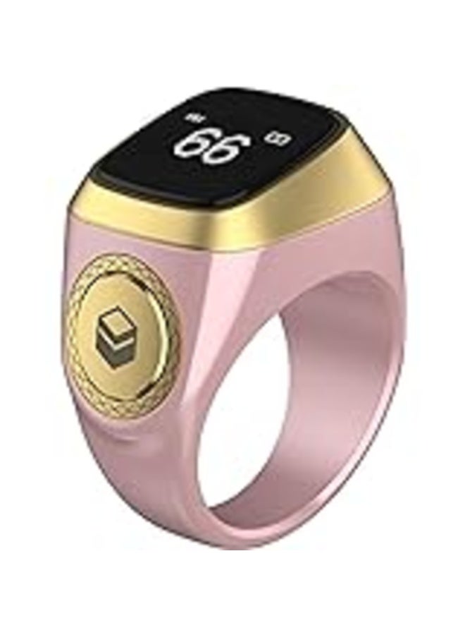 Zikr Tasbih Rings Smart Counter ring with app (18mm Pink ) - Image 1