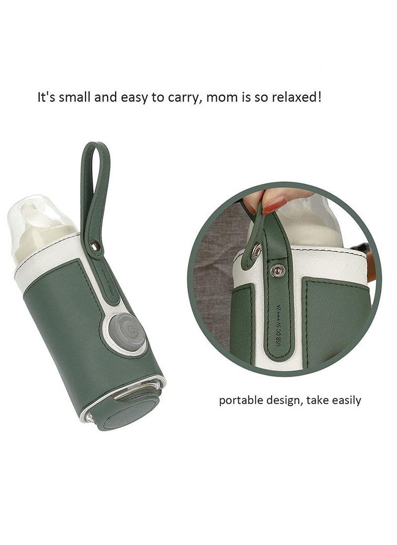 Portable Bottle Warmer With 3 Temperature Control, Green