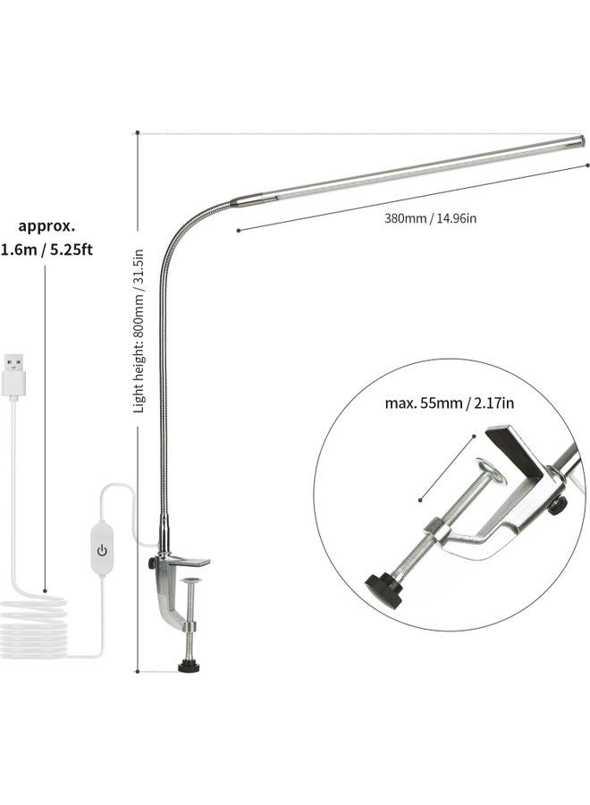NIBEMINENT USB Clip-On Desk Lamp White - Image 5