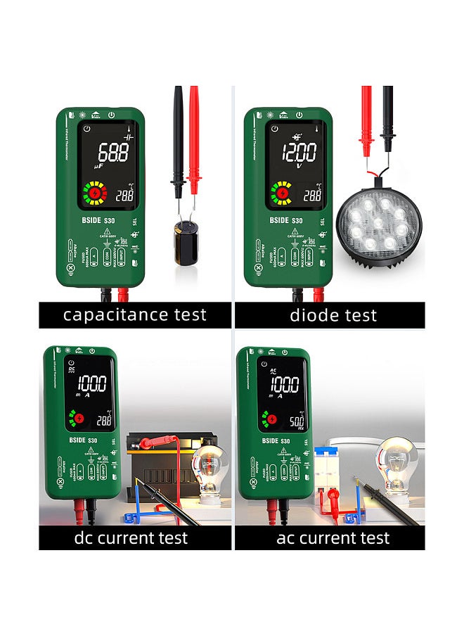 BSIDE - 4in1 Digital Multimeter Infrared Thermometer Electric Test Pen Circuit Analyzer Detector 3.5inch LCD Color Display Handheld Multimeter - Image 1