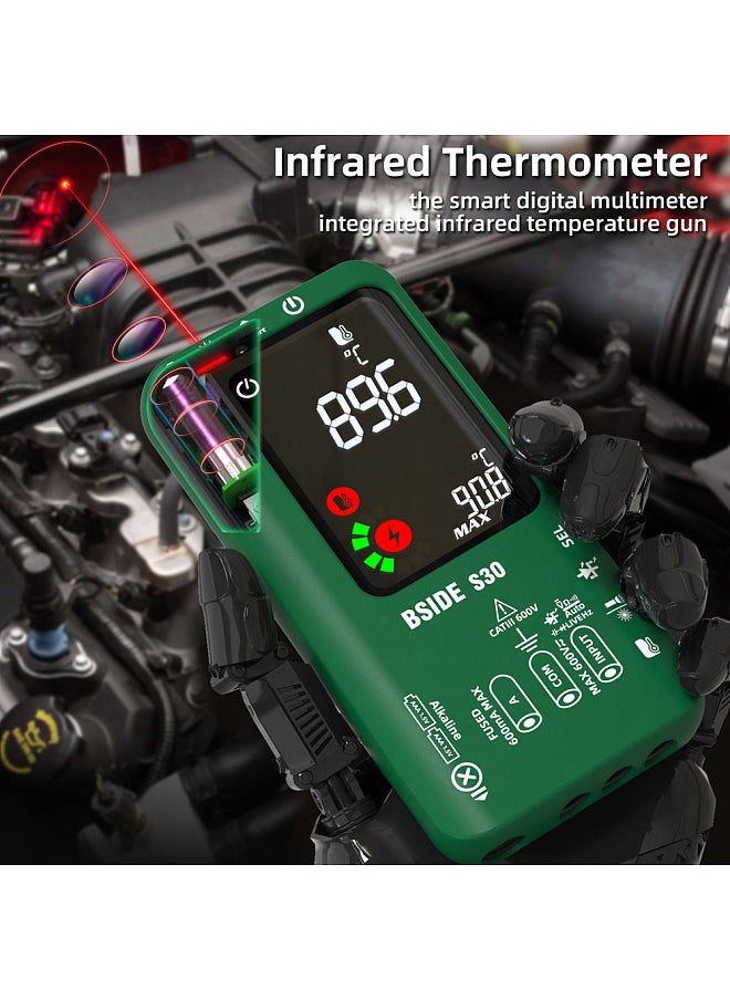 BSIDE 4in1 Digital Multimeter Infrared Thermometer Electric Test Pen Circuit Analyzer Detector 3.5inch LCD Color Display Handheld Multimeter  - Image 4
