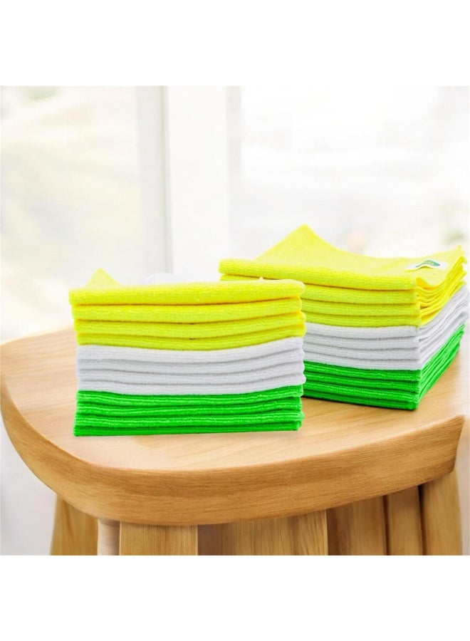 Tixo Microfiber Cleaning Cloths, Mixed Colors, Ultra-Absorbent and Lint-Free, Scratch-Free Reusable Cleaning Towels for Kitchen, Windows, Car and Delicate Surfaces, 40 x 40 cm - Image 3