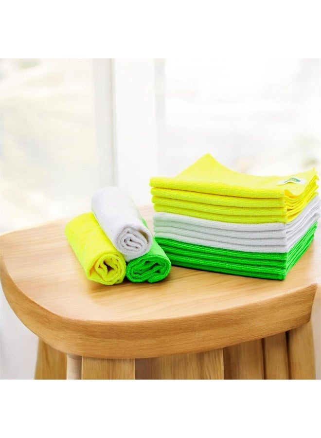 Tixo Microfiber Cleaning Cloths, Mixed Colors, Ultra-Absorbent and Lint-Free, Scratch-Free Reusable Cleaning Towels for Kitchen, Windows, Car and Delicate Surfaces, 40 x 40 cm - Image 1