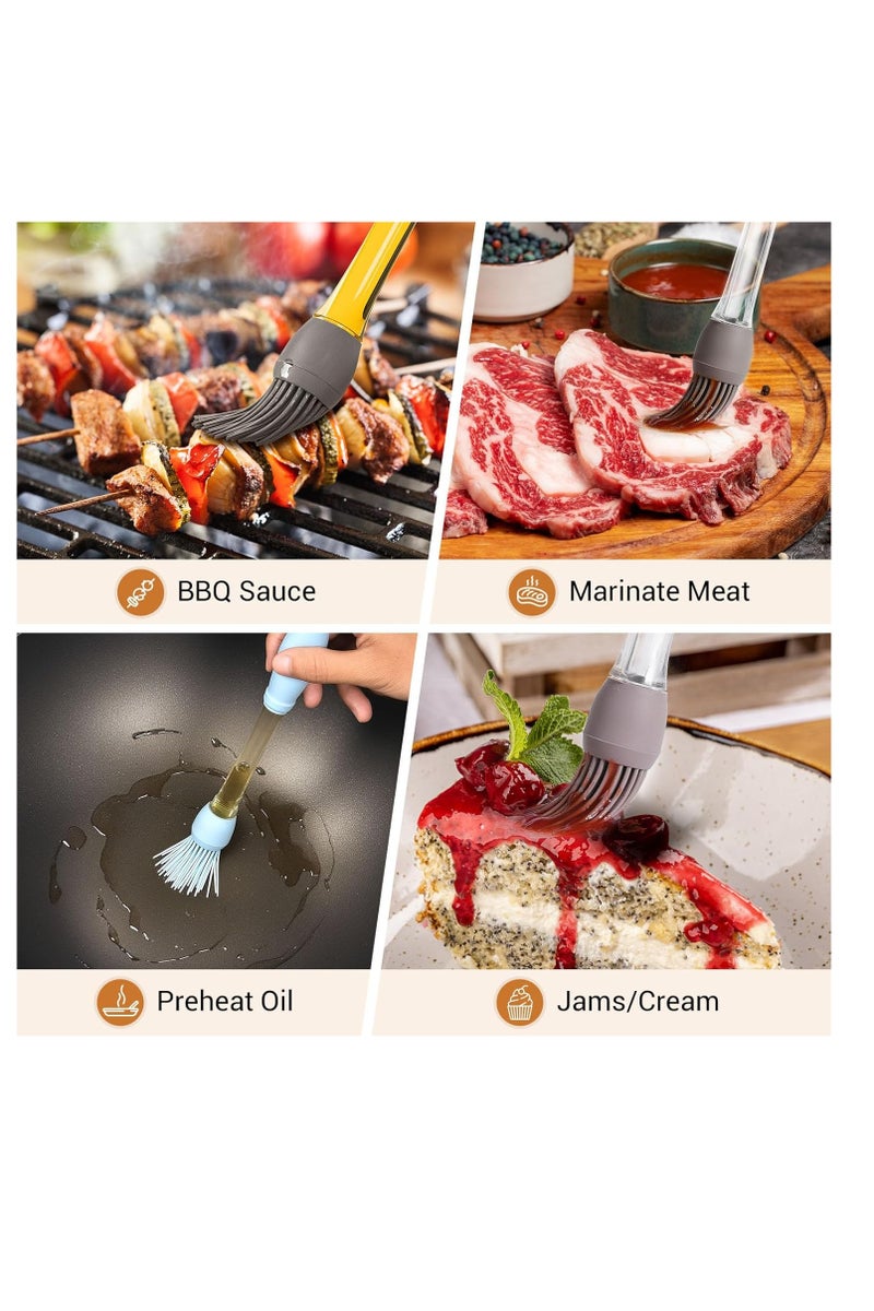 general 4 Pack Basting Brush for Cooking, Silicone Heat Resistant Pastry Brushes, Spread Oil Sauce Butter, Food Brush for Cooking, BBQ, Barbecue, Baking, Grilling Tool Kitchen Gadget Home Outdoor Use - Image 5