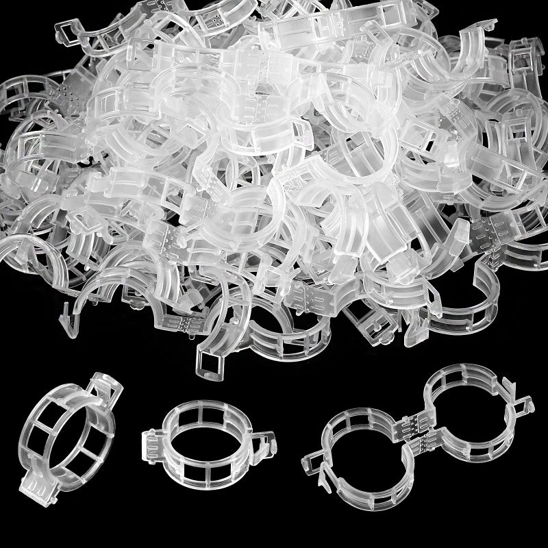 Oligei 200 Pcs Plastic Trellis Plant Support Clips for Support, Grape and Tomato Vine, Vegetables Plants, Garden Clips to Grow Upright Makes Plants Healthier - Image 1