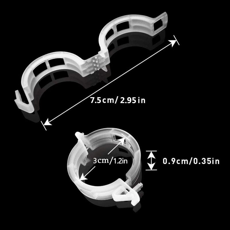 Oligei 200 Pcs Plastic Trellis Plant Support Clips for Support, Grape and Tomato Vine, Vegetables Plants, Garden Clips to Grow Upright Makes Plants Healthier - Image 2