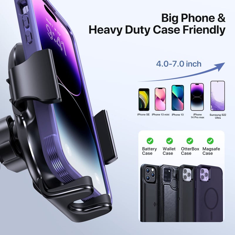 Miracase Phone Holders for Your Car, Universal Car Phone Holder Mount for Car Dashboard Air Vent Windshield, Hands Free Cell Phonen Car Mount Compatible with iPhone Android and All Smartphones - Image 5