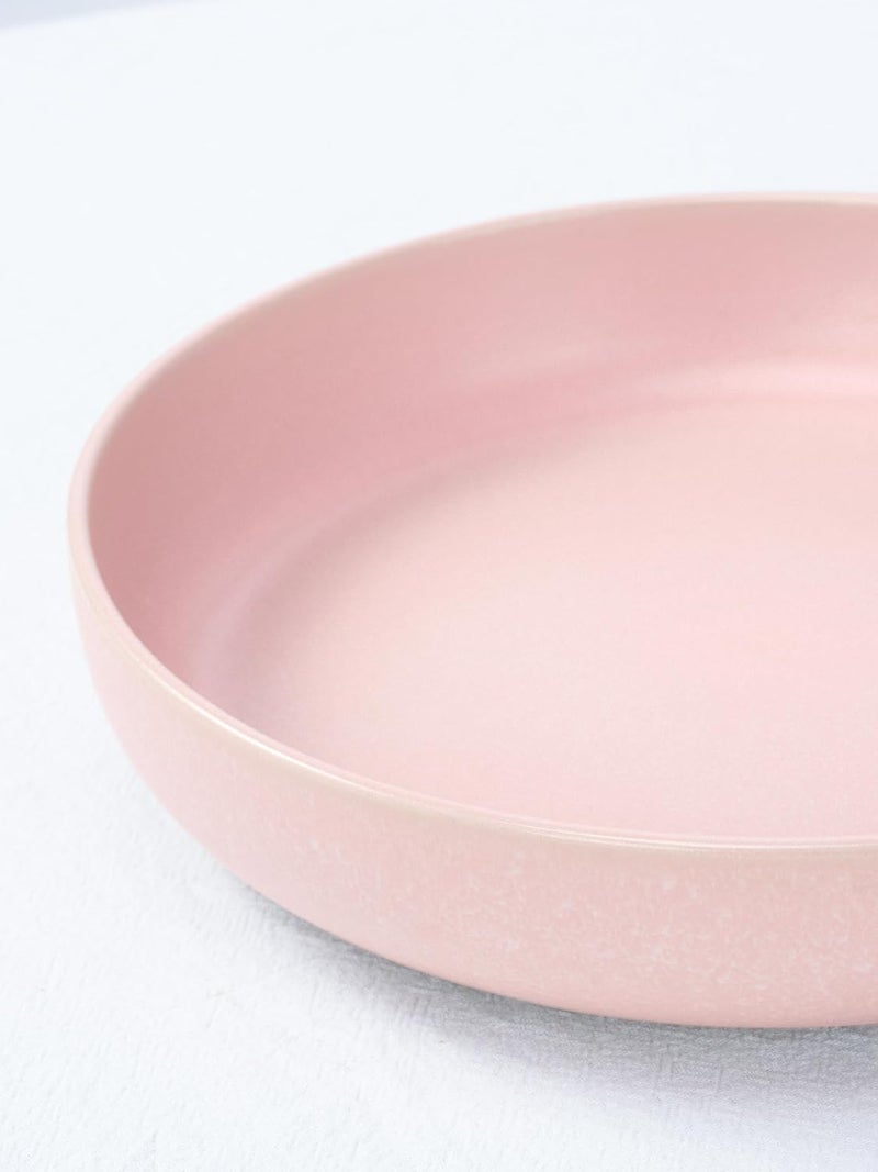 famiware Milkyway Pasta Bowls Set of 4 85 Large Salad Bowls Double Reactive Glaze Sturdy  Stackable Ideal for Housewarming Festivals Light Pink - Image 2