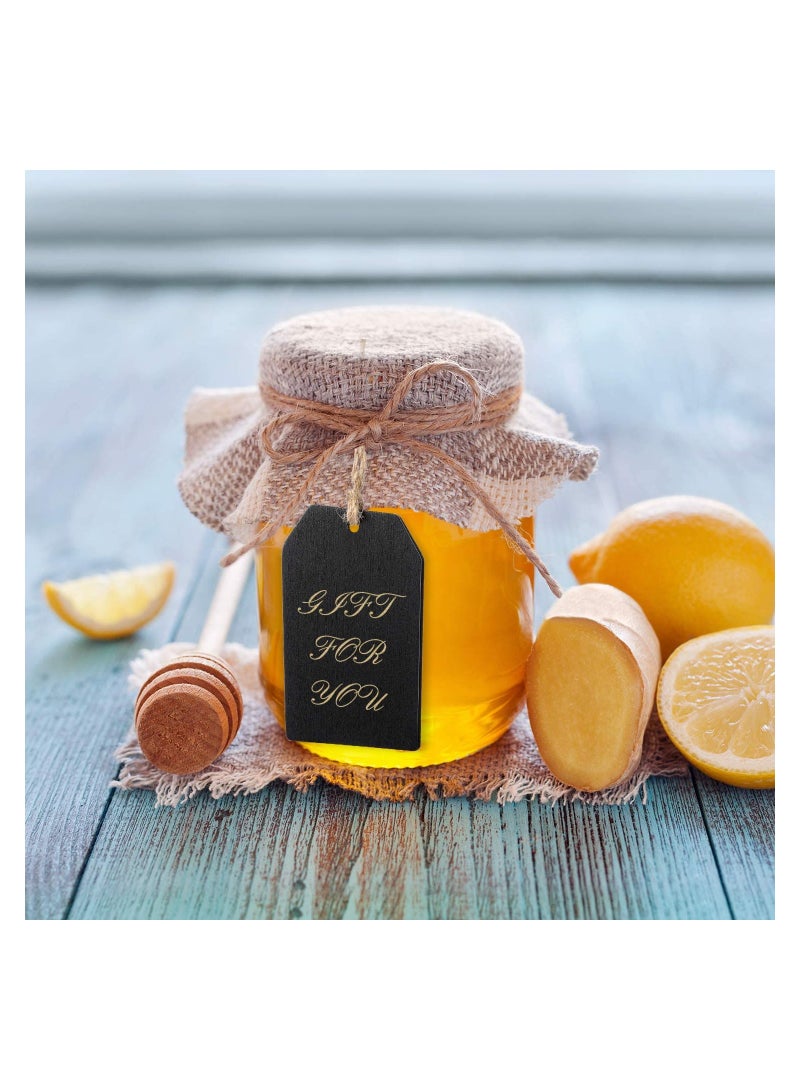 SYOSI 48 Pieces Mini Chalkboard Tags Erasable Hanging Blackboard Double Sided Erasable Board with Twine for Kids DIY Craft Party Decoration Price Tag Supplies - Image 4