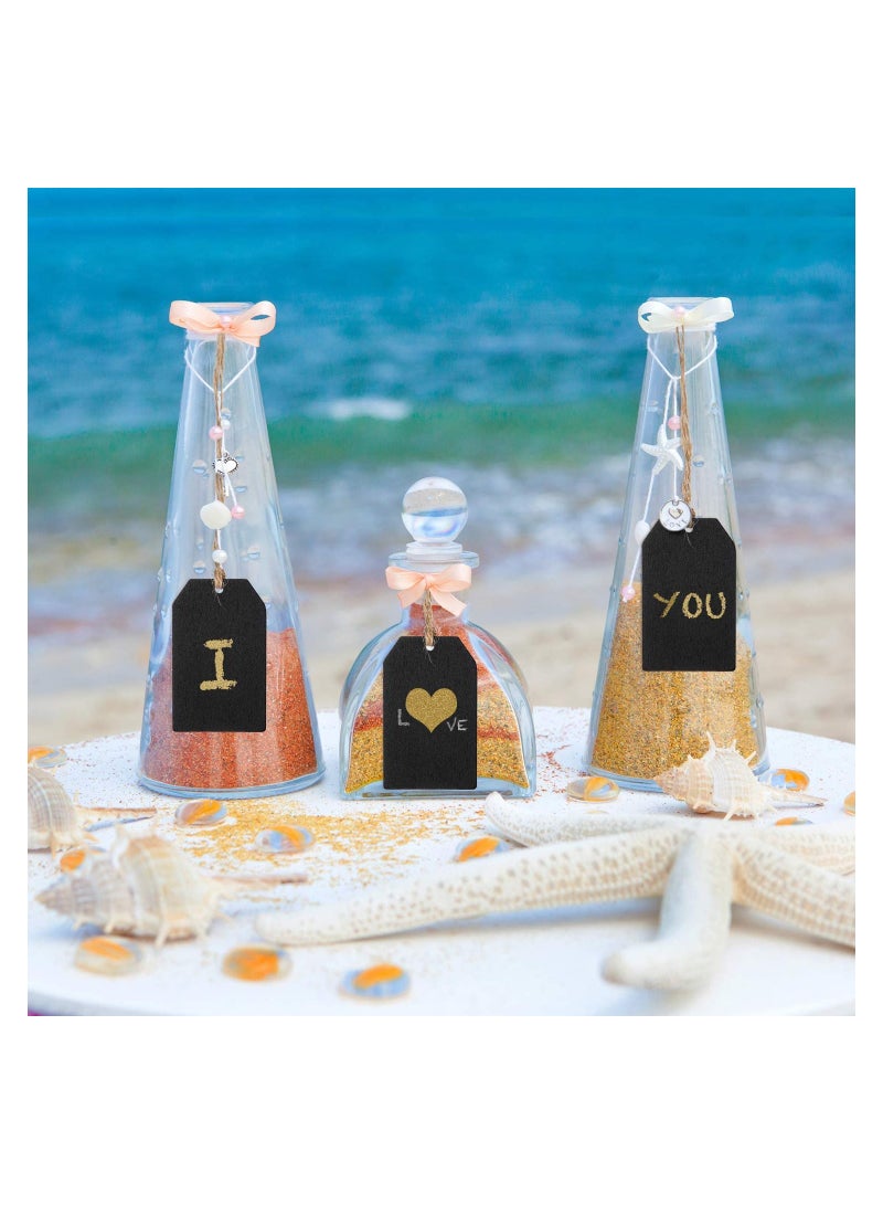 SYOSI 48 Pieces Mini Chalkboard Tags Erasable Hanging Blackboard Double Sided Erasable Board with Twine for Kids DIY Craft Party Decoration Price Tag Supplies - Image 3